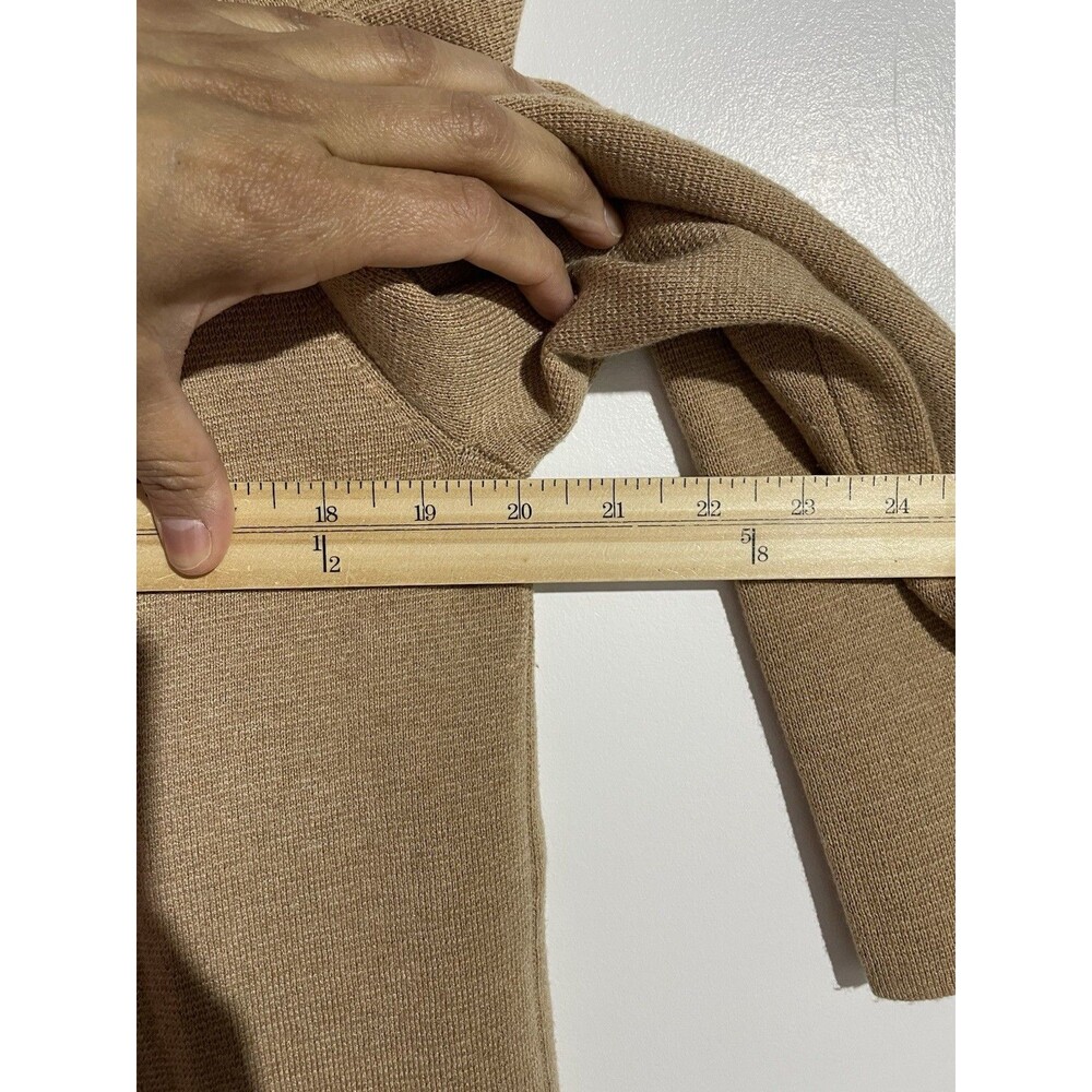 J Crew Sweater Blazer S Tan Merino Cotton Schoolboy Cardigan Preppy Academia - Picture 6 of 8